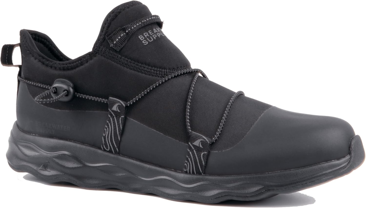 Breakwater Supply™ Halocline Waterproof Shoes | All-Purpose Cushioned Walking, Hiking, Trail, Boat Sneakers | Grippy Rubber Sole, Easy Slip-On, Lightweight, Low Cut | Mens Womens Unisex