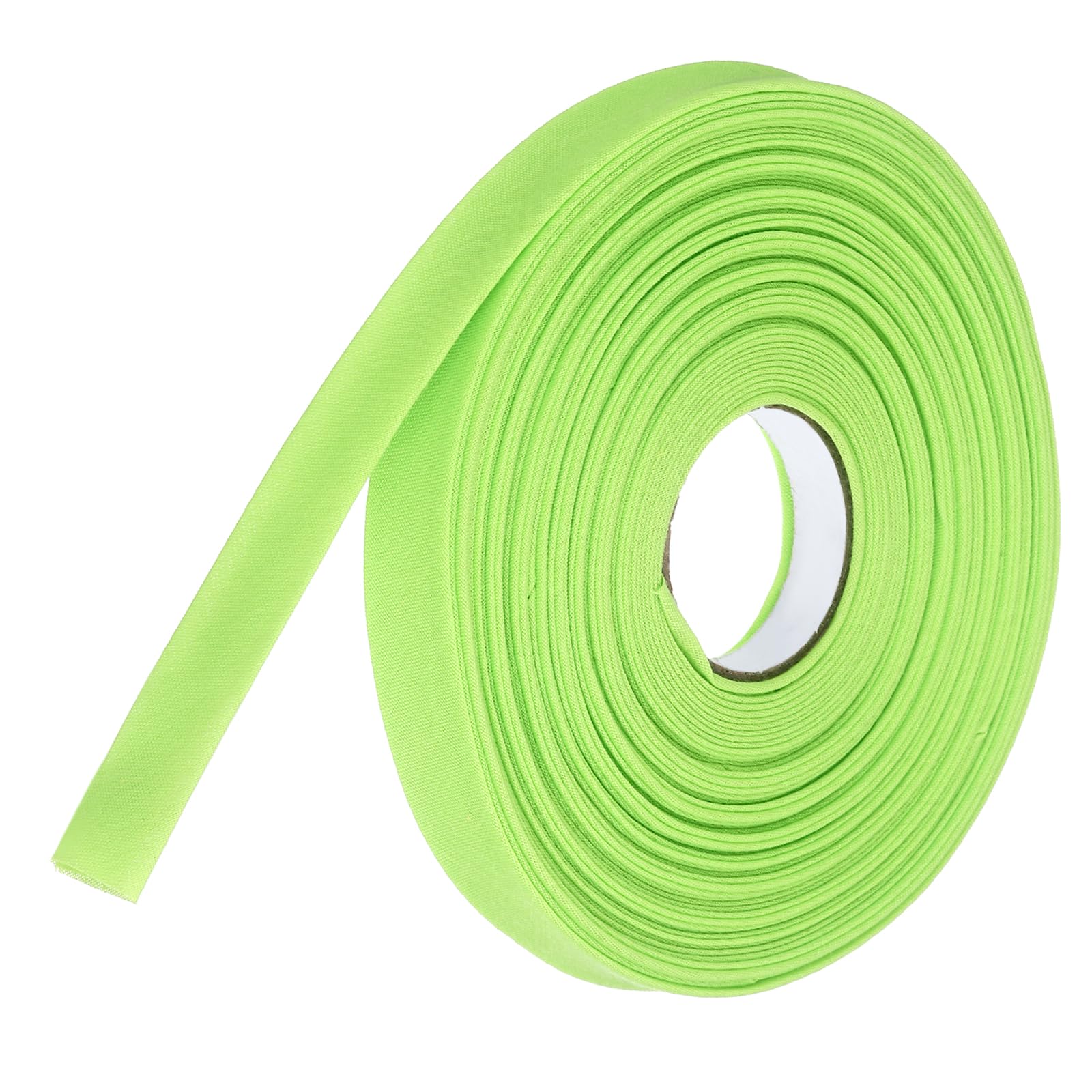 sourcing map 1.2cm Double Fold Bias Tape Polyester (Light Yellow 14.6m)