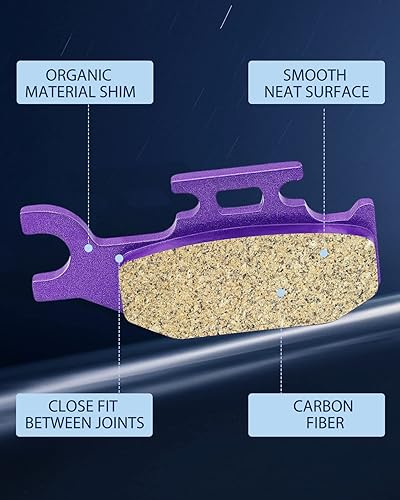 Miniatura 3 de ECCPP Pastillas de freno para Yamaha Rhino 660 2004-2007, Rhino 450 2004-2009, Raptor 700 700R 2006-2015, FA428 Pastillas de freno traseras de fibra