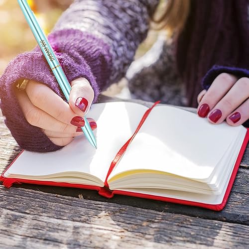 Miniatura 4 de QISVVE Paquete de 9 bolígrafos, regalos de agradecimiento, bolígrafos elegantes para diario, bonitos bolígrafos para mujeres, niñas, profesores y