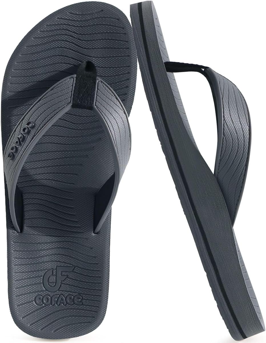 Men's Flip Flops with Comfortable Yoga Mat Cushion