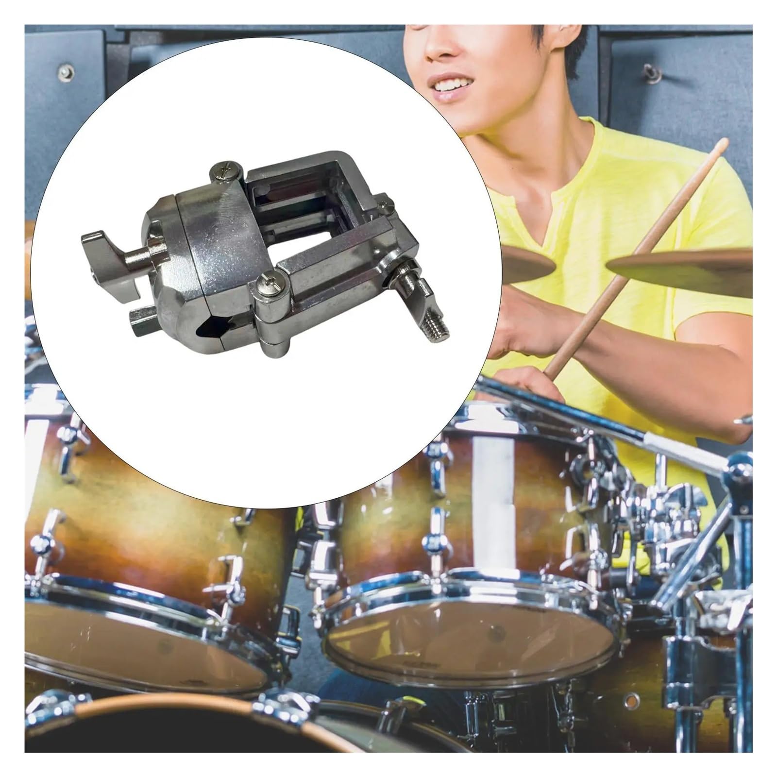 Pince de support de batterie multifonctionnelle antidérapante, accessoire en alliage de Zinc, matériel for batterie acoustique