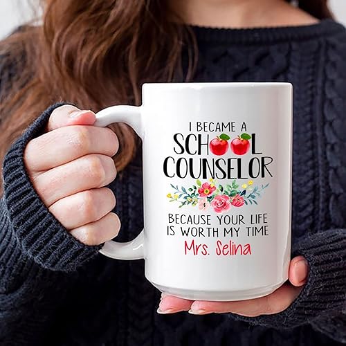 Miniatura 10 de School Counselors Help You Taco About It, taza de café personalizada con nombre para consejero escolar, taza de cerámica para consejero escolar,