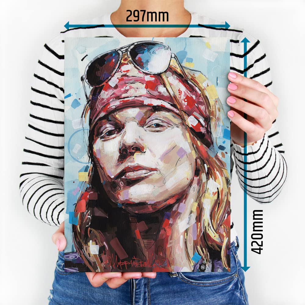 Hard Rock 01 poster 29,7 x 42 cm (A3) - incorniciato e firmato