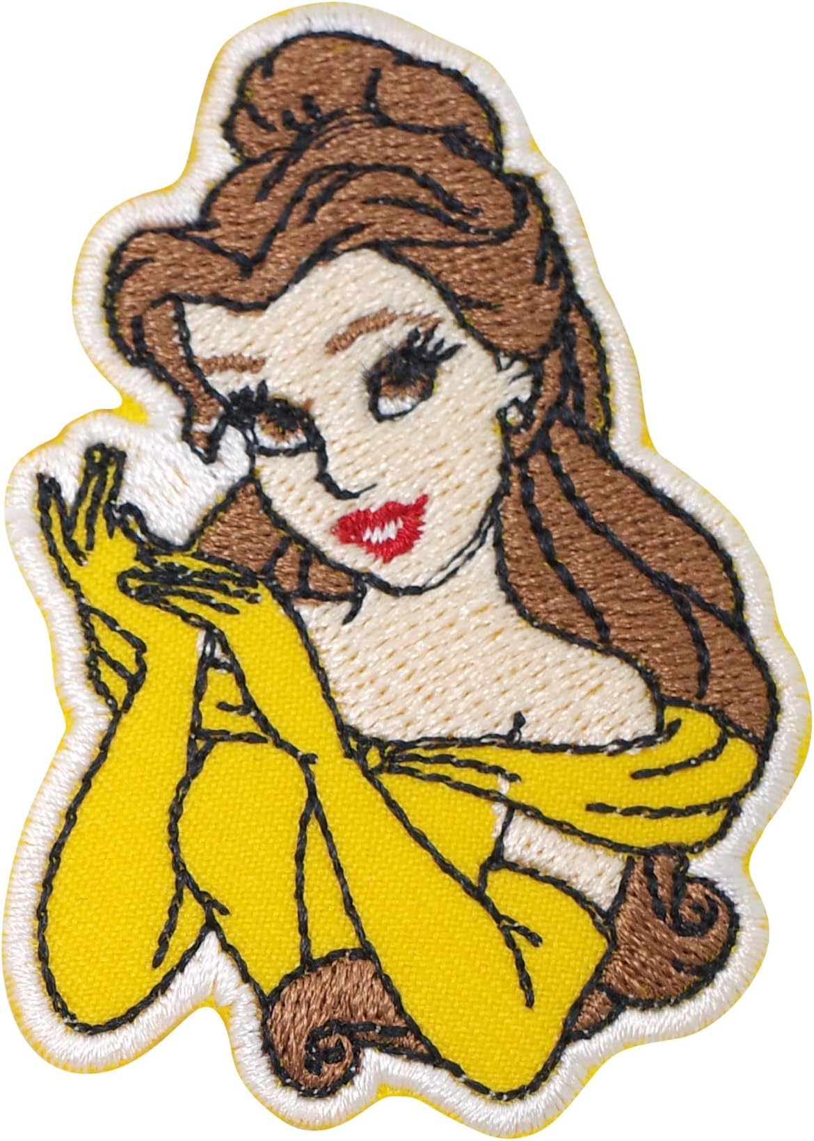 Princess Belle Patch Iron on Patches Embroidered Badge Saw On for Jeans, Clothing, Bags, Jackets, Caps