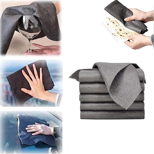 Paño de limpieza mágico grueso, 510 piezas de paños de limpieza milagrosos sin rayas, reutilizables, sin pelusas, toallas de microfibra multiusos