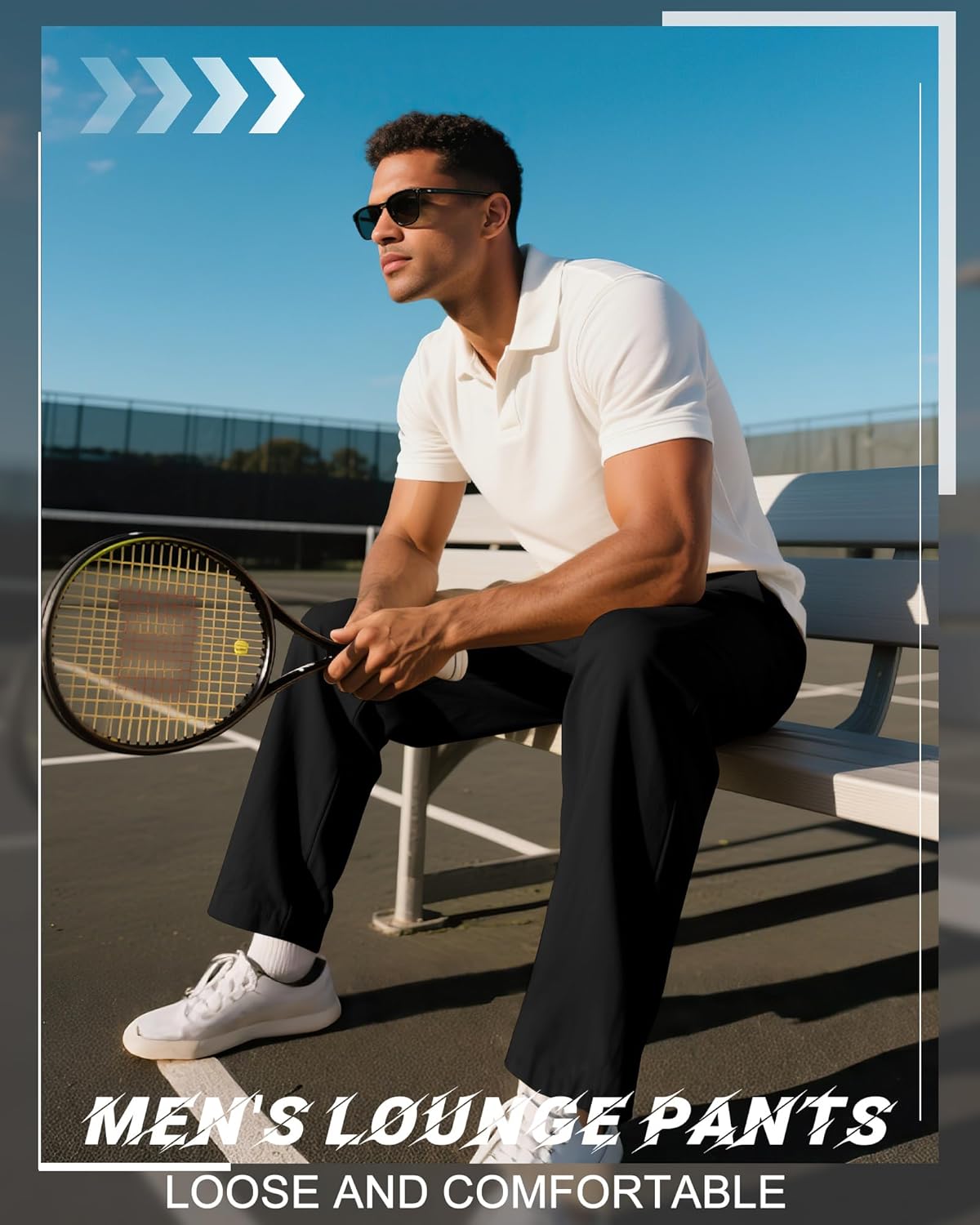 Neer 4 Pack Men's Sweatpants Joggers with Pockets Open Bottom Gym Athletic Pants Baggy Workout Casual Running Clothing - Image 6