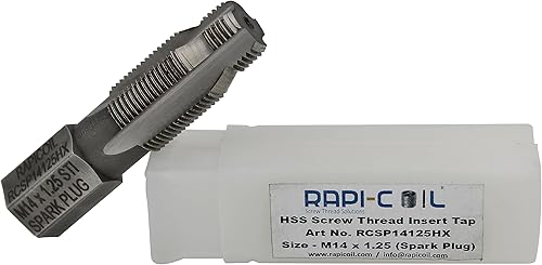 Miniatura 3 de Kit de reparación de roscas de bujía M10 x 1.0, HSS M2 Tap & Drill, insertos de alambre SS 304 - Fabricado en India