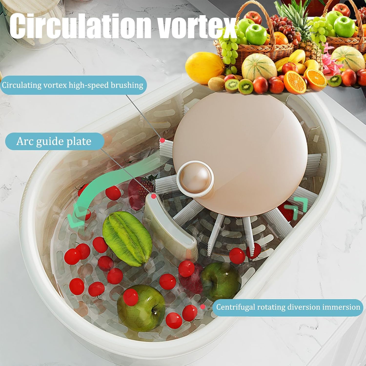 Centrifugador de lechuga, lavadora de verduras, secadora de frutas y verduras con escurridor para un lavado y secado eficientes, herramienta de cocina compacta para preparación de productos frescos