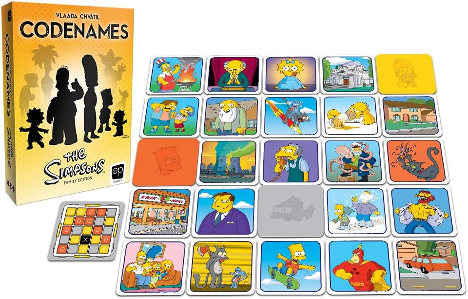 Codenames The Simpsons Edition | Featuring Artwork from Your Favorite Simpsons Seasons | Officially Licensed Simpsons Game | Codenames Family Board Game