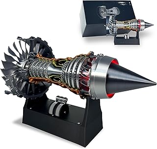 HI-REEKE Jet Engine Model Kit, TR900 Turbofan Aircraft Engine Model 3D Printing Toy for Teen(Rotatable)