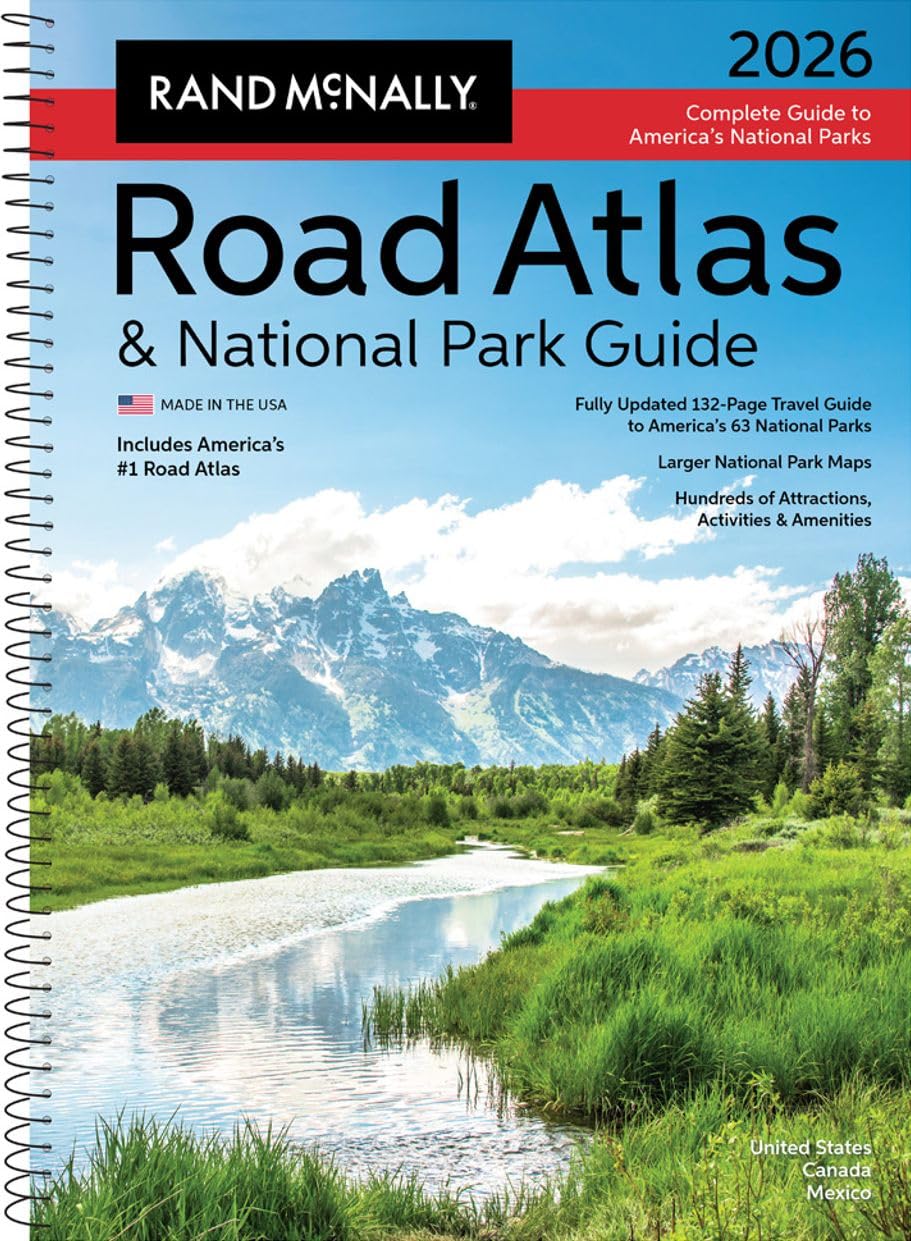 2026 Road Atlas & National Park Guide with Connecticut/Rhode Island & New York State Maps