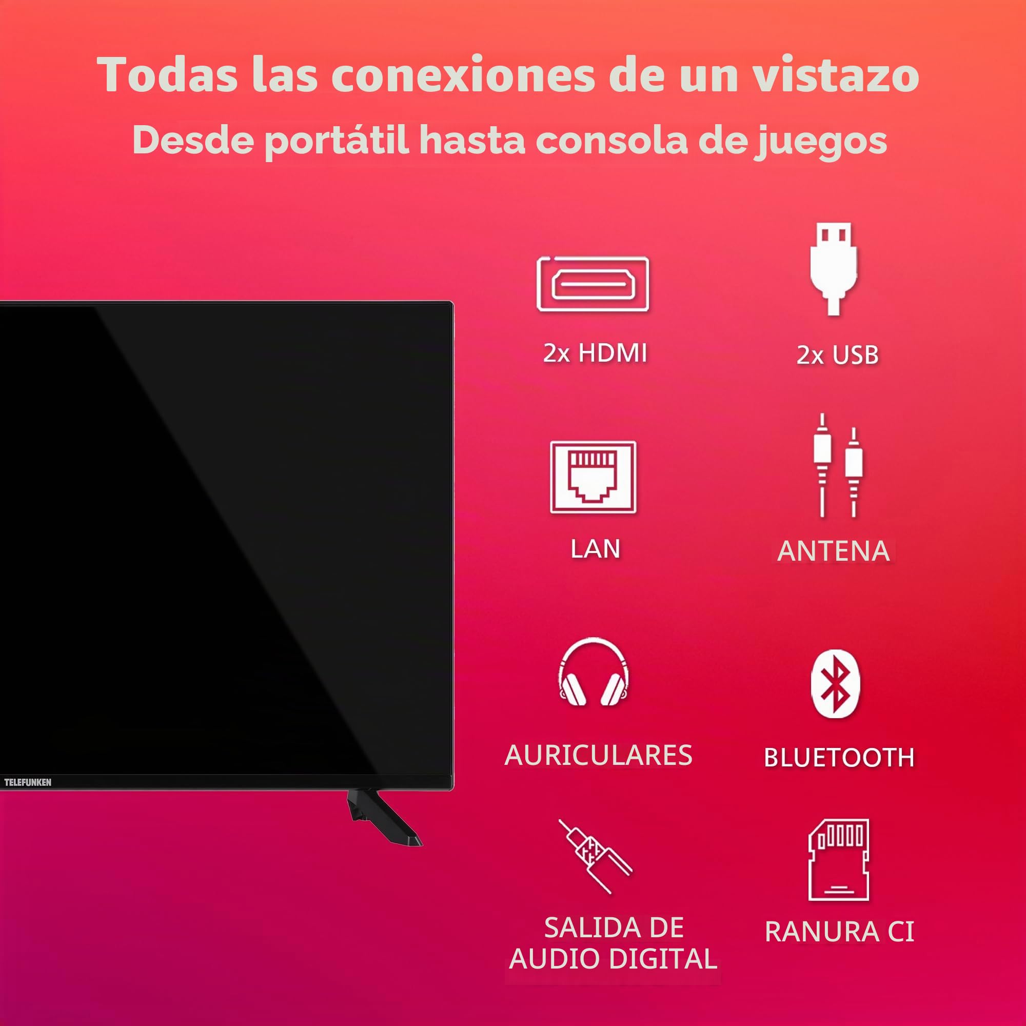 Telefunken QLED TV 32 pulgadas TV Full HD Android Smart TV (HDR, triple sintonizador, Bluetooth) QF32AN750S