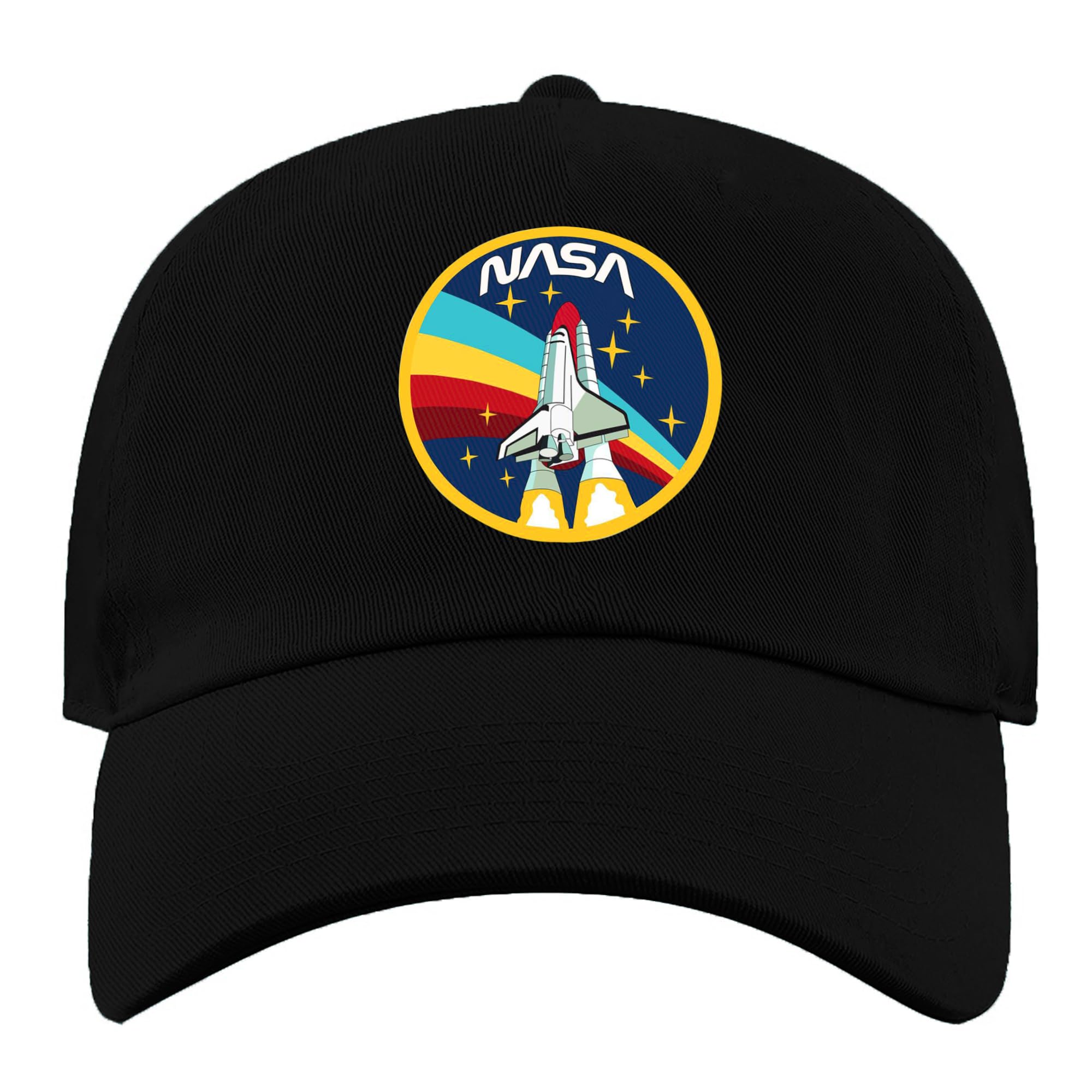 KnotyyCap for Men, Unisex Baseball Hip hop Snapback Mens Caps with Adjustable Strap (Black) NASA