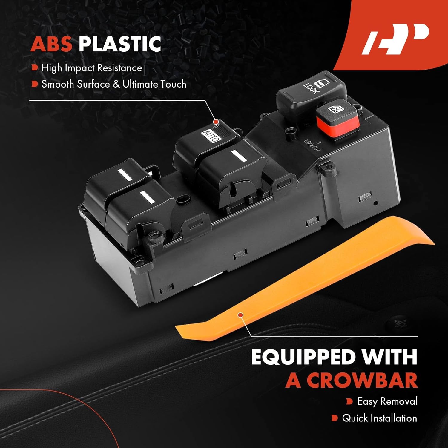 A-Premium Master Power Window Switch Compatible with Honda Ridgeline 2006 2007 2008, Front Left Driver Side, Replace# 35750SJCA03ZA