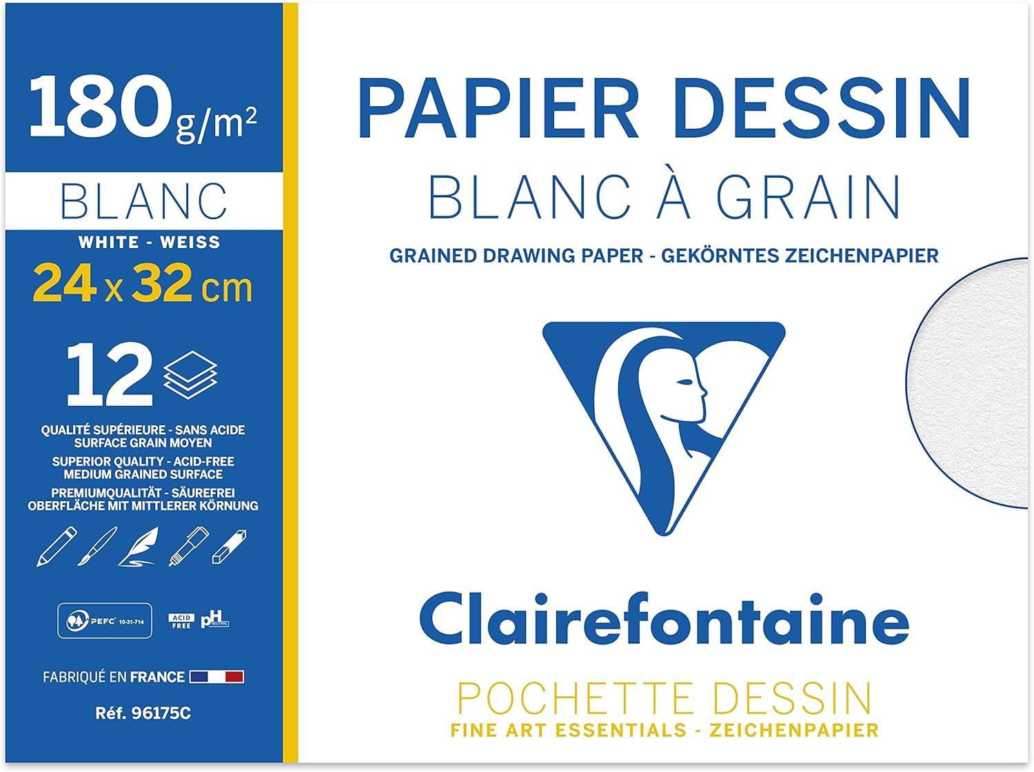 Clairefontaine 24 X 32 Cm, Papel De Calco, 70/75 G, 12 Hojas