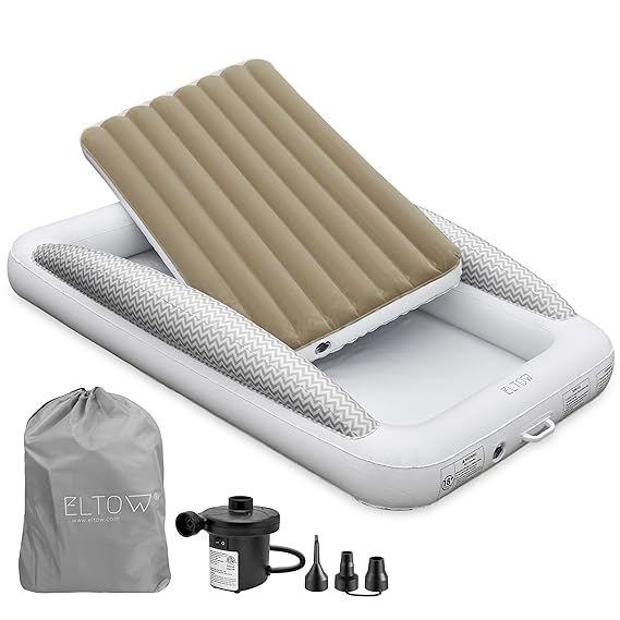 ELTOW Inflatable Toddler Travel Bed, Toddler Air Mattress