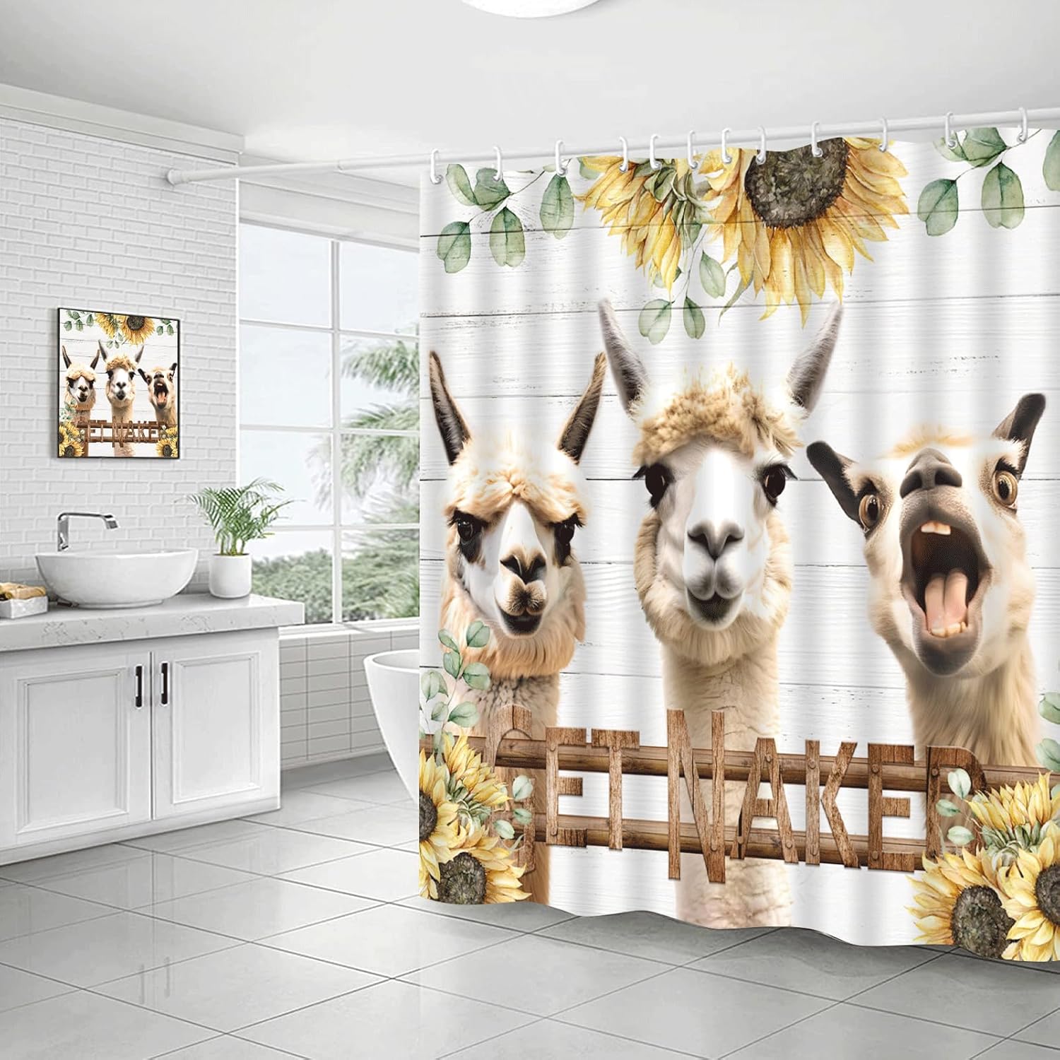 Cortina De Ducha Con Diseño De Gofre Y Anillas Metálicas Para Bañeras Y