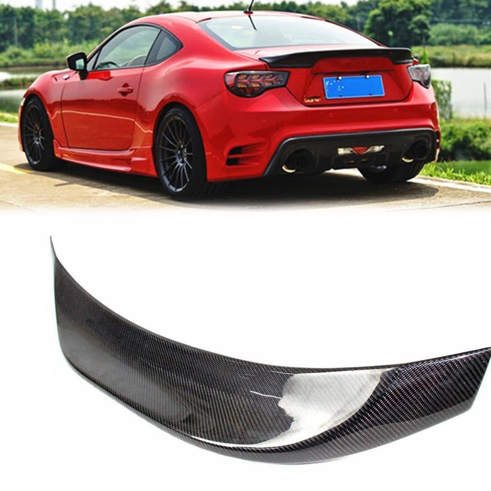 Spoiler en carbone pour Toyota GT86 : design aérodynamique et finition de luxe pour coupé sport