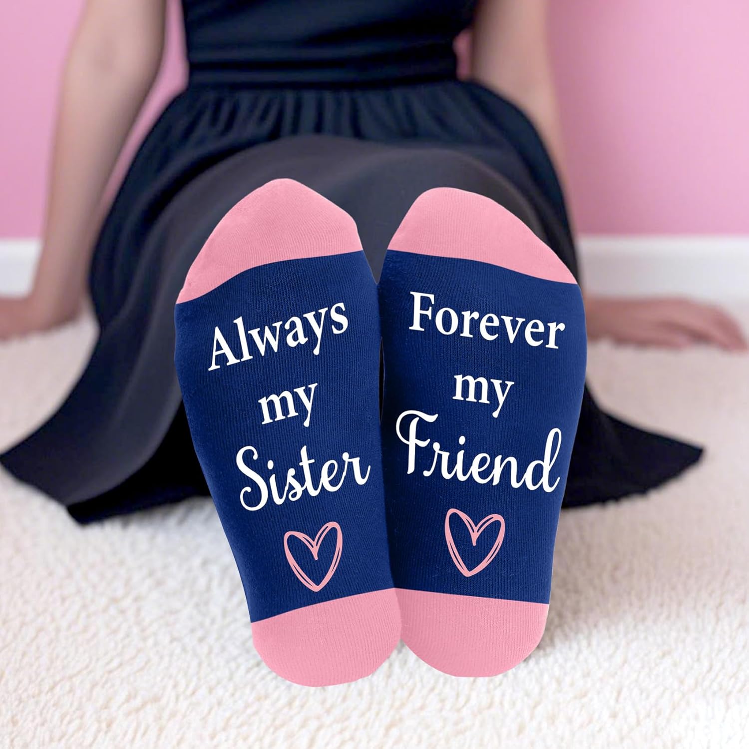 Gifts for Sister - Sister Birthday Gifts,Christmas Gift for Sisters Mothers Day Funny Unique Cool Galentines Valentines Day Gift Ideas from Big Sisters Adult Brothers,Funny Socks - Image 2