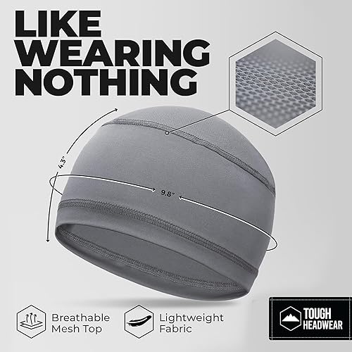 Vista 44 de Forro de casco de refrigeración para hombre, gorra de cráneo de ciclismo, forro de casco de motocicleta Negro