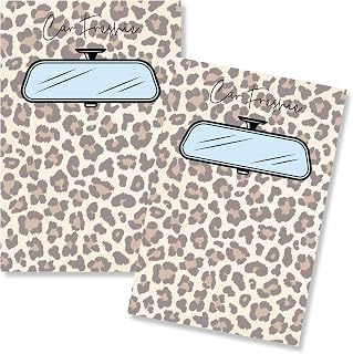 Car Freshie Bag Insert | 30 pk 5.5 x 8.5” in | Freshie Cardstock Cutout, Background for Bag Use with Smell Proof Resealable Scented Aroma Bead Air Fresheners, Leopard Print