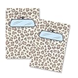 Car Freshie Cardstock Bag Inserts | 30 pk|Leopard Cheetah Background with Rear view Mirror L for Holographic Bags 4x6” inches print fits inside 5x7” Bags Car Candle Freshie Clear Window Supplies
