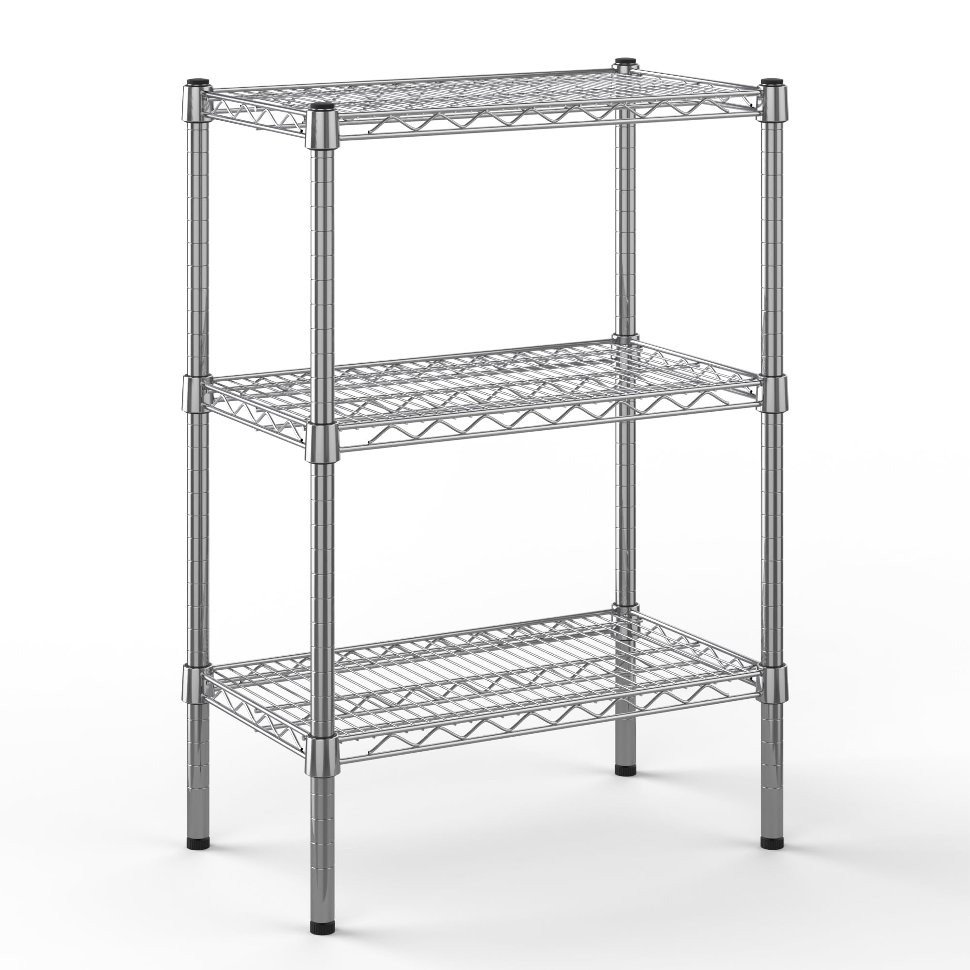 14" Deep x 24" Wide x 34" Height Wire Shelving Kit | 3-Tier | NSF Commercial Storage Rack Unit