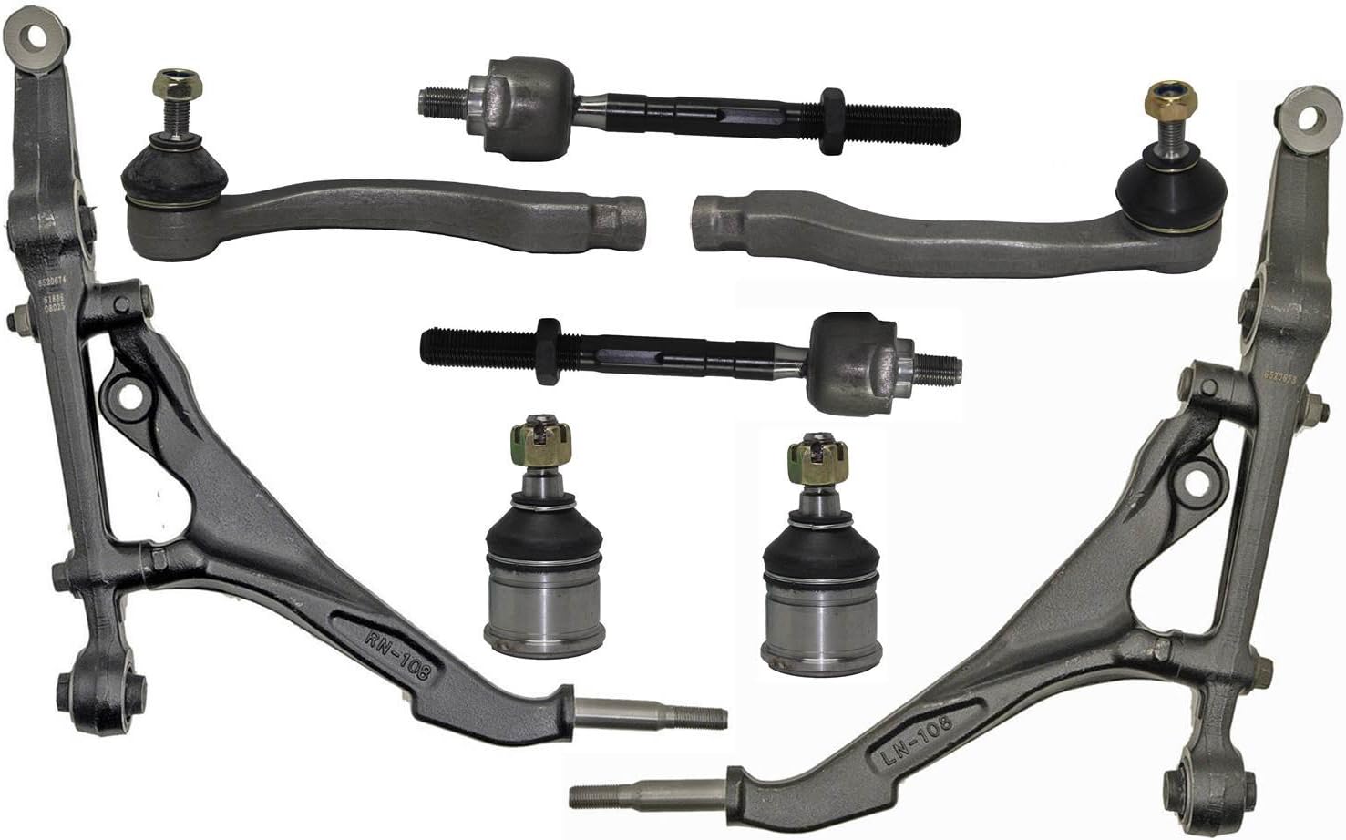 PartsW 8 Pieces Suspension Kit Front Lower Left and Right