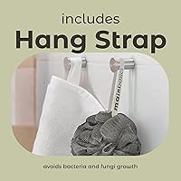Vista 8 de MainBasics Esponja de esponja para baño, esponja para el cuerpo, exfoliante, esponja de lavado corporal (juego de 3, amor terroso)