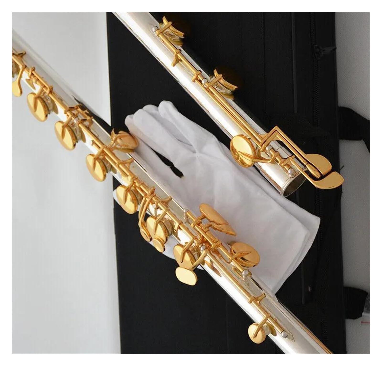 Chiavi Placcate In Oro Di Fascia Alta Flauto Per Ensemble Di Bassi A 16 Fori Chiusi In Do Maggiore Con Custodia Flauto Traverso per Principiante