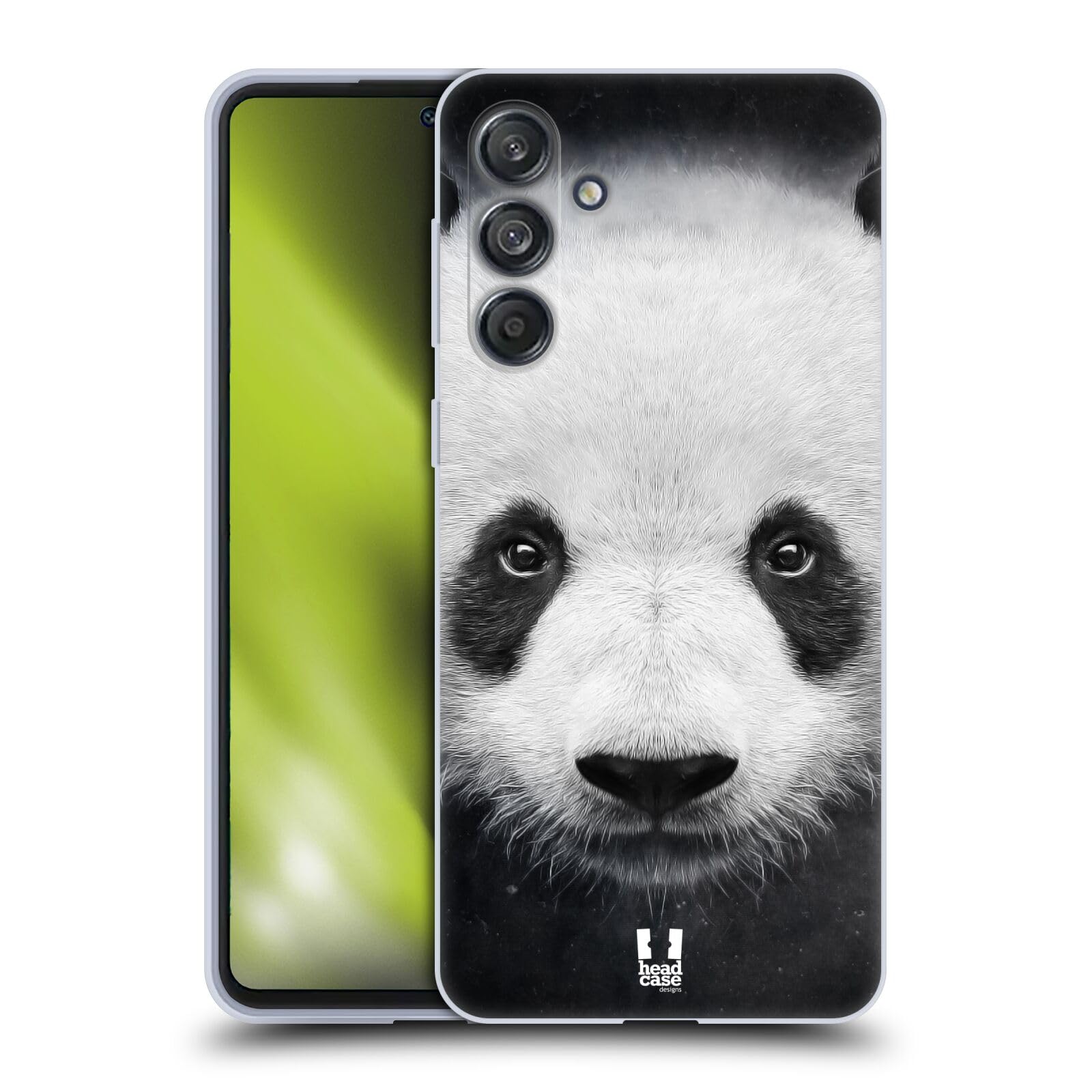 Head Case Designs Closeup of Panda Bear Animal Faces Soft Gel Case Compatible with Samsung Galaxy M55 5G