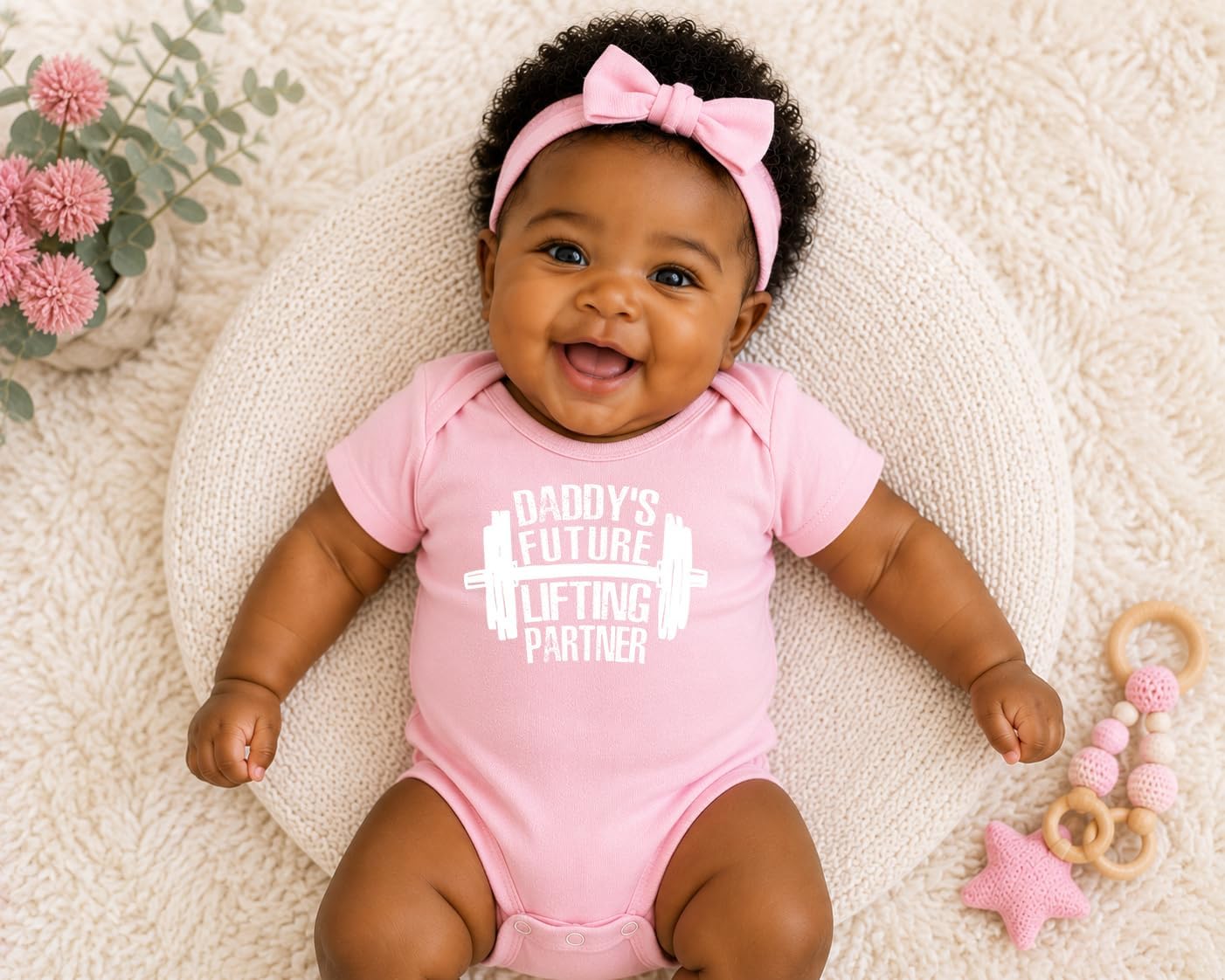 CBTwear Daddy's Future Lifting Partner Workout Baby Bodysuit
