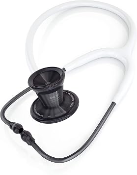 MDF Instruments ProCardial Cardiology Stethoscope, Lightweight Titanium, Adult, Dual Head, White Tube + LUMiNiX Medical Professional Penlight