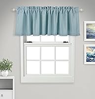 Vista 9 de Aiking Home Cenefas de ventana – 2 paneles de poliéster sólido cenefas de cocina con bolsillo para barra de 2.5 pulgadas para ventanas pequeñas