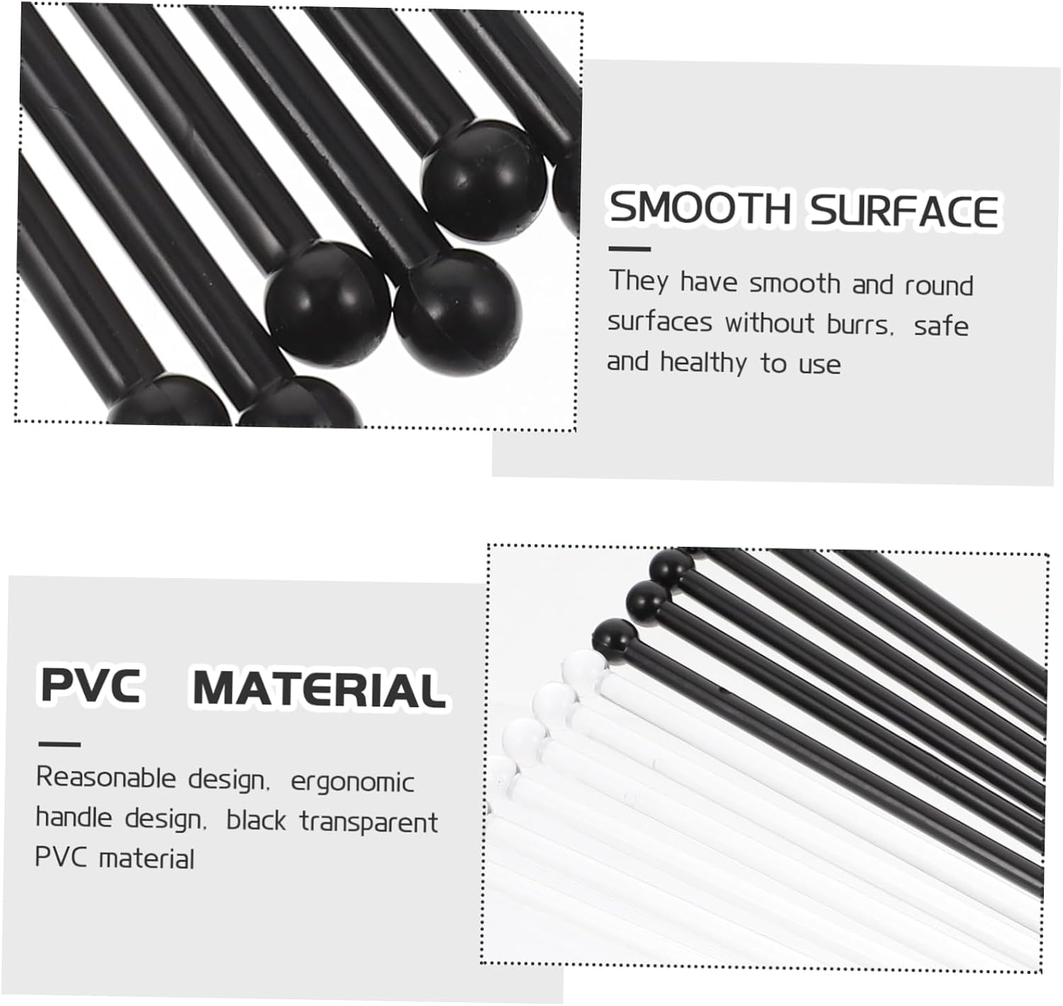 Ergonomic Handle Design Stir Sticks 48pcs Plastic Stir Rods for Beverage Mixing