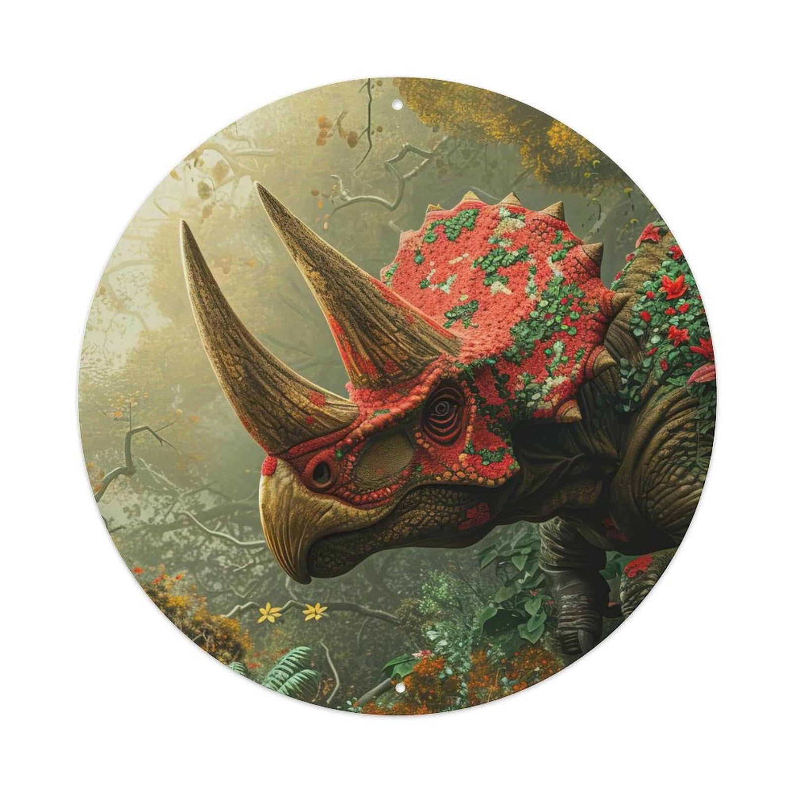 Dinosaur Wrinkled Triceratops Prehistoric Dinosaurs Metal Tin Sign