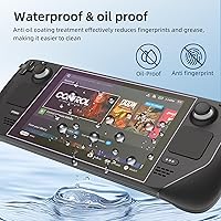 Vista 5 de Paquete de 3 protectores de pantalla con bloqueo de luz azul para Steam Deck/Steam Deck OLED, antirreflejos, antiarañazos, antihuellas