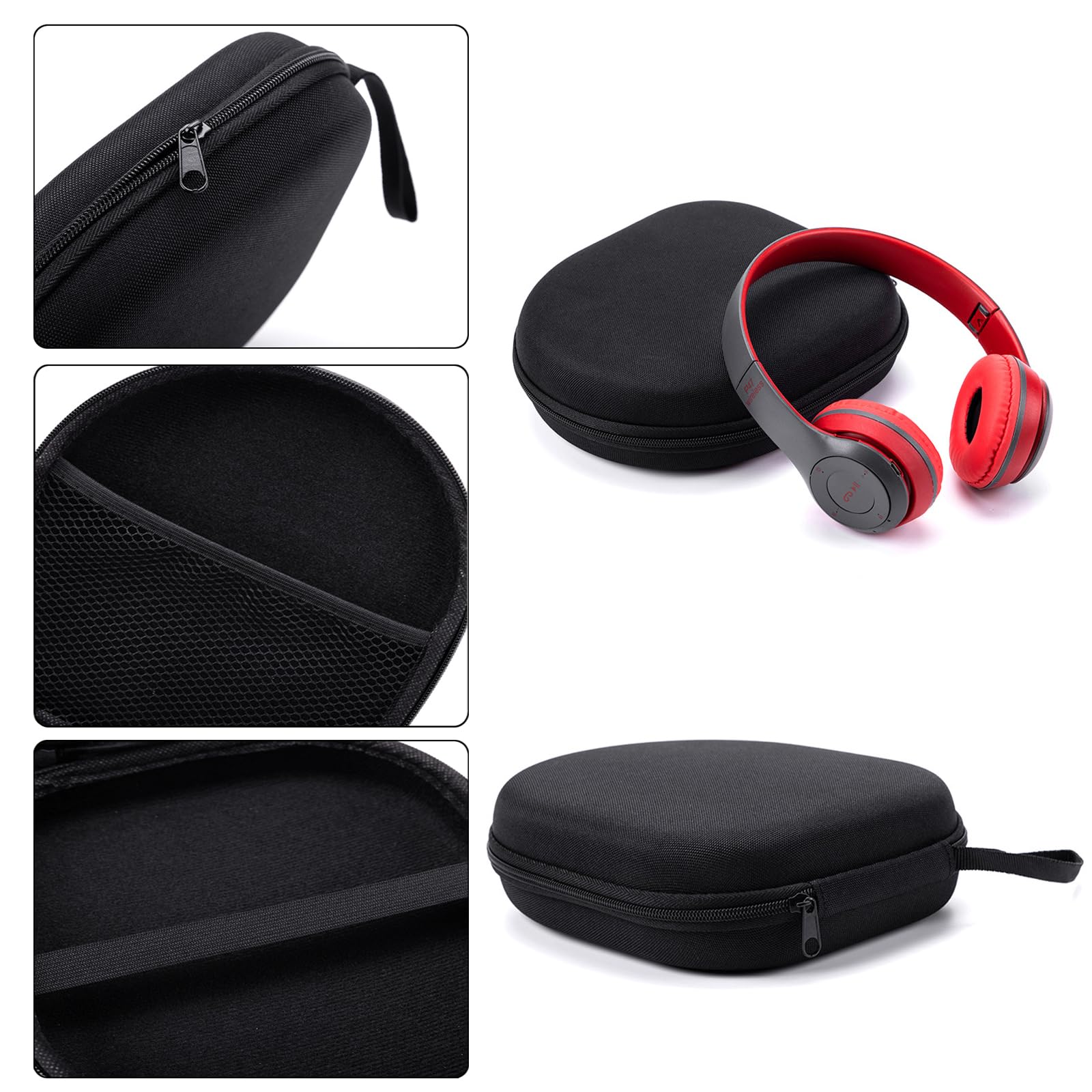 Amazon | ヘッドホンケース 耐衝撃 ハードEVA 楕円形 22×19×6.5cm 防塵