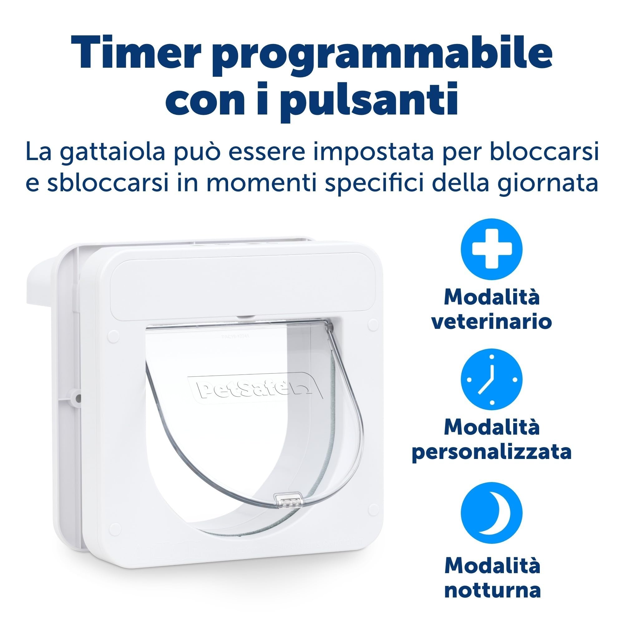 PetSafe Petporte Smart Flap - Gattaiola con Microchip per Gatti, Porticina per Gatti Entrata Uscita, Chiave è il Microchip del tuo Gatto - Bianco
