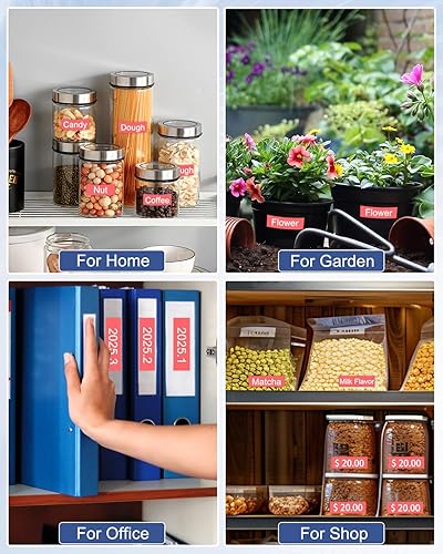 Miniatura 7 de Paquete de 1 cinta de repuesto para rotuladora Brother TZe-435 TZ-435 laminada P Touch de 0.47 pulgadas, cinta blanca sobre roja, compatible con