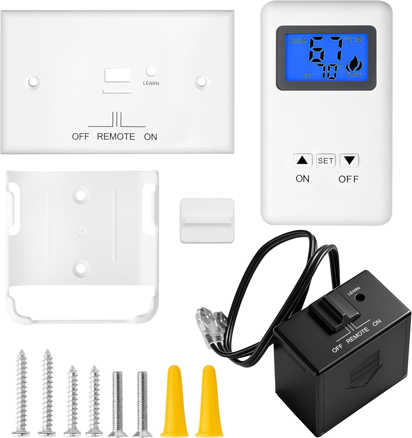 The Remote Control ON/Off and Thermostatic Kit for Gas Fireplace,for Ambient Majestic Vermont-castings skytech monessen etc,Millivolt Gas Valve Fireplaces and Stoves