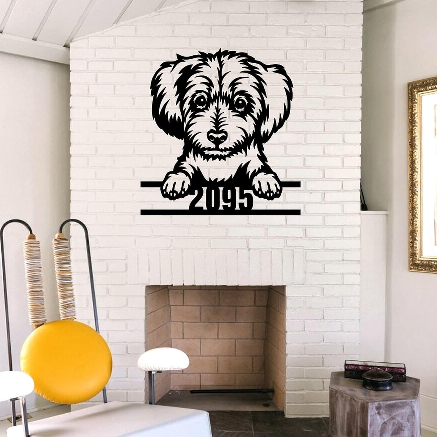 SILYHEART Personalized House Number Plaque with Dog Portrait Funny Maltesischer Metal Wall Sign Custom Street Address Sign Maltesischer Wall Art Maltesischer Lover Gifts 24in
