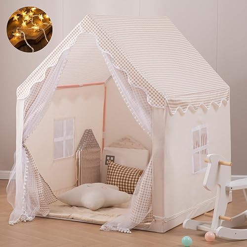 Vista 16 de Tienda de campaña de juegos para niños, tienda de campaña de juegos para interiores, niños y niñas, juguete de princesa, casa pequeña al aire libre