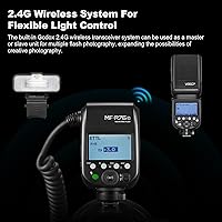 Vista 7 de GODOX Macro Ring Flash para Canon MF-R76C TTL/M Modo CCT 5900K 76Ws 2.4G Control inalámbrico 550 Flashes de potencia completa 0.1-1s Tiempo