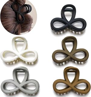3.3 Inch Hair Claw Clips, No Slip Matte Not Easy to Break Claw Clip for Women's Thin & Medium Thick Fine Hair, 5 Pack