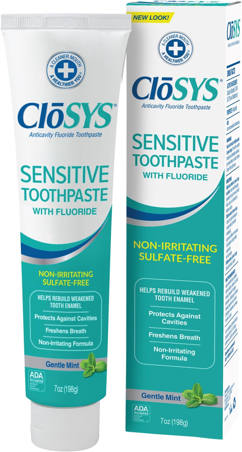 CloSYS Fluoride Toothpaste, Clean Mint, 7 Ounce by CloSYS