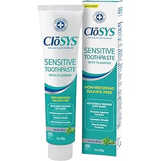 CloSYS Fluoride Toothpaste, 7 Ounce, Gentle Mint, Whitening, Enamel Protection, Sulfate Free