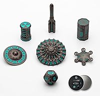 Vista 25 de Juego de dados de ruleta único de metal, mecánico, rodillo DND D & D, Steampunk Spinner D20 todo en uno D4 D6, D8, D10, D12 D100 para Dungeons and