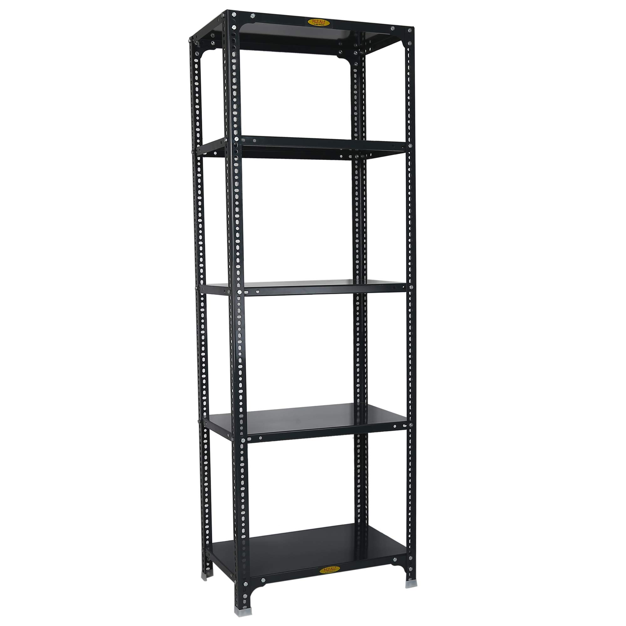 Mil-Nil Prime CRC Sheet 72X30X15 Inch Multipurpose Storage, Adjustable Shelf, Slotted Angle Rack with 5 Shelves 22 Gauge_Grey 16 Gauge Angles-image-37